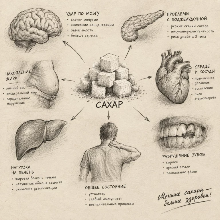 вред сахара